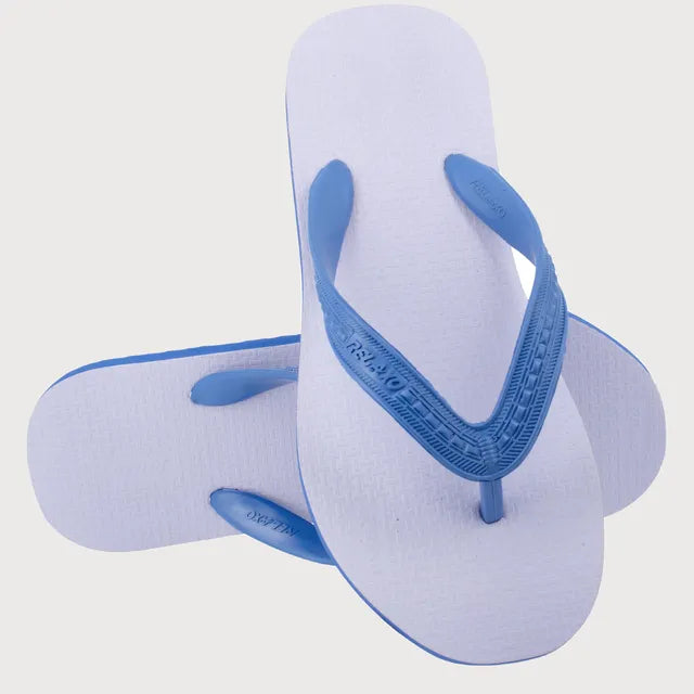 Relaxo Hawai Sandal For Man ( White, Blue and Grey)