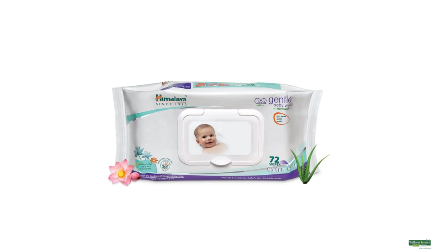 Himalaya Gentle Baby Wipes, 72 pcs