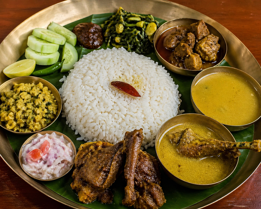 Duck Thali (হাঁহৰ মাংস ভাত)