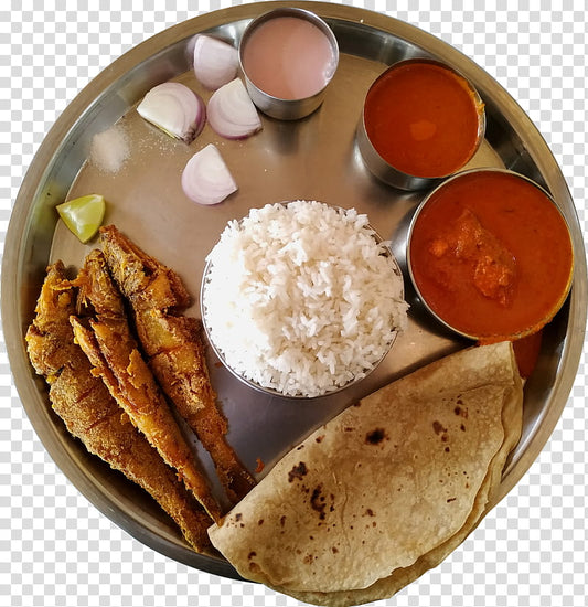 মাছ ভাতৰ থালি FISH THALI
