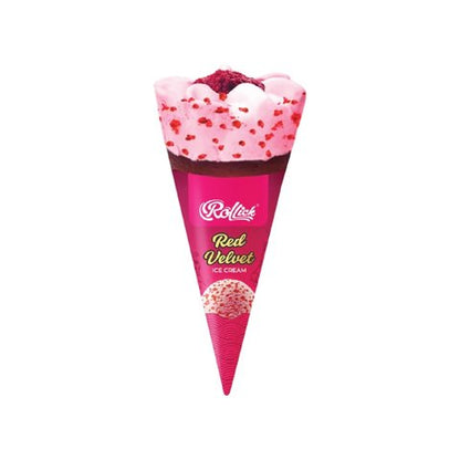 Rollick Red Velvet Ice Cream Cone