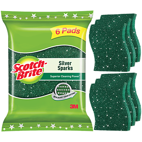 Scotch Brite Silver Sparks Scrub Pad (Small)