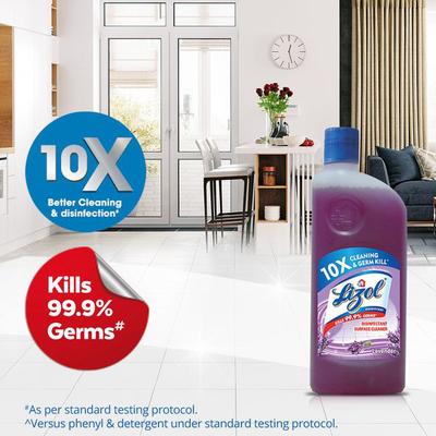 Lizol Disinfectant Surface & Floor Cleaner (Lavender - 500 ml)